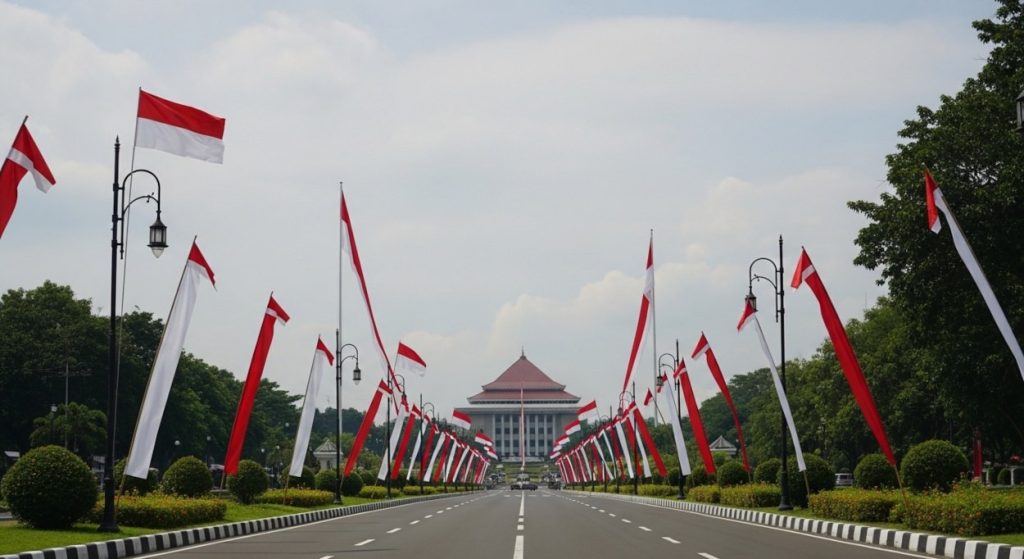 Bendera Indonesia Memperingati Kemerdekaan