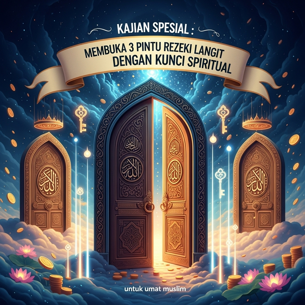 KAJIAN SPESIAL: MEMBUKA 3 PINTU REZEKI LANGIT DENGAN KUNCI SPIRITUAL ...